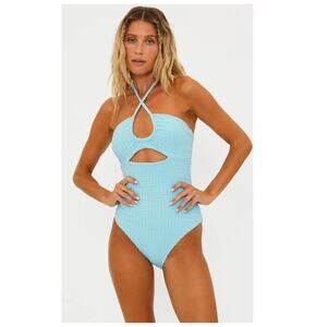 Beach Riot Phoenix One Piece Blueberry Ice Terry Size XL